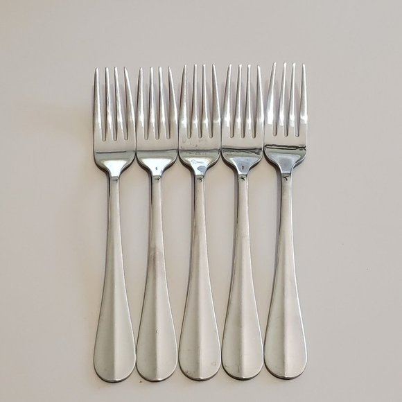 Pfaltzgraff Courtland Salad Fork set of 5 stainless 6 3/4" - Picture 2 of 7